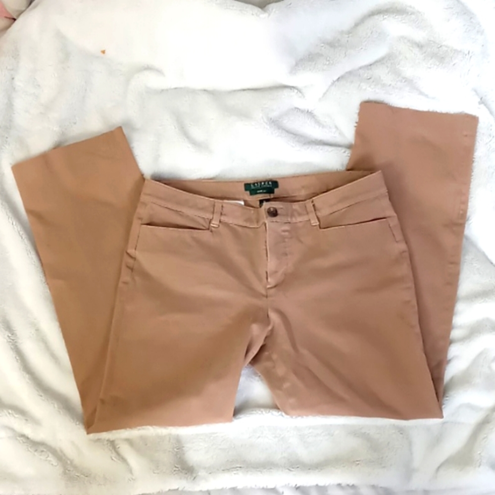 Lauren Ralph Lauren Adelle tan pants, size 10